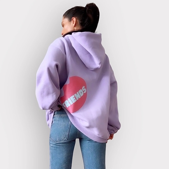 1987 Purple BFFs Hoodie in “FRIENDS” - Picture 1 of 6